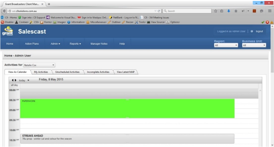Grant Broadcasters – Sales Management Portal