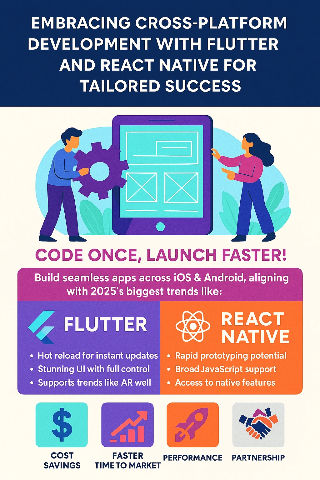 Embracing Cross-Platform Development with Flutter and React Native for Tailored Success