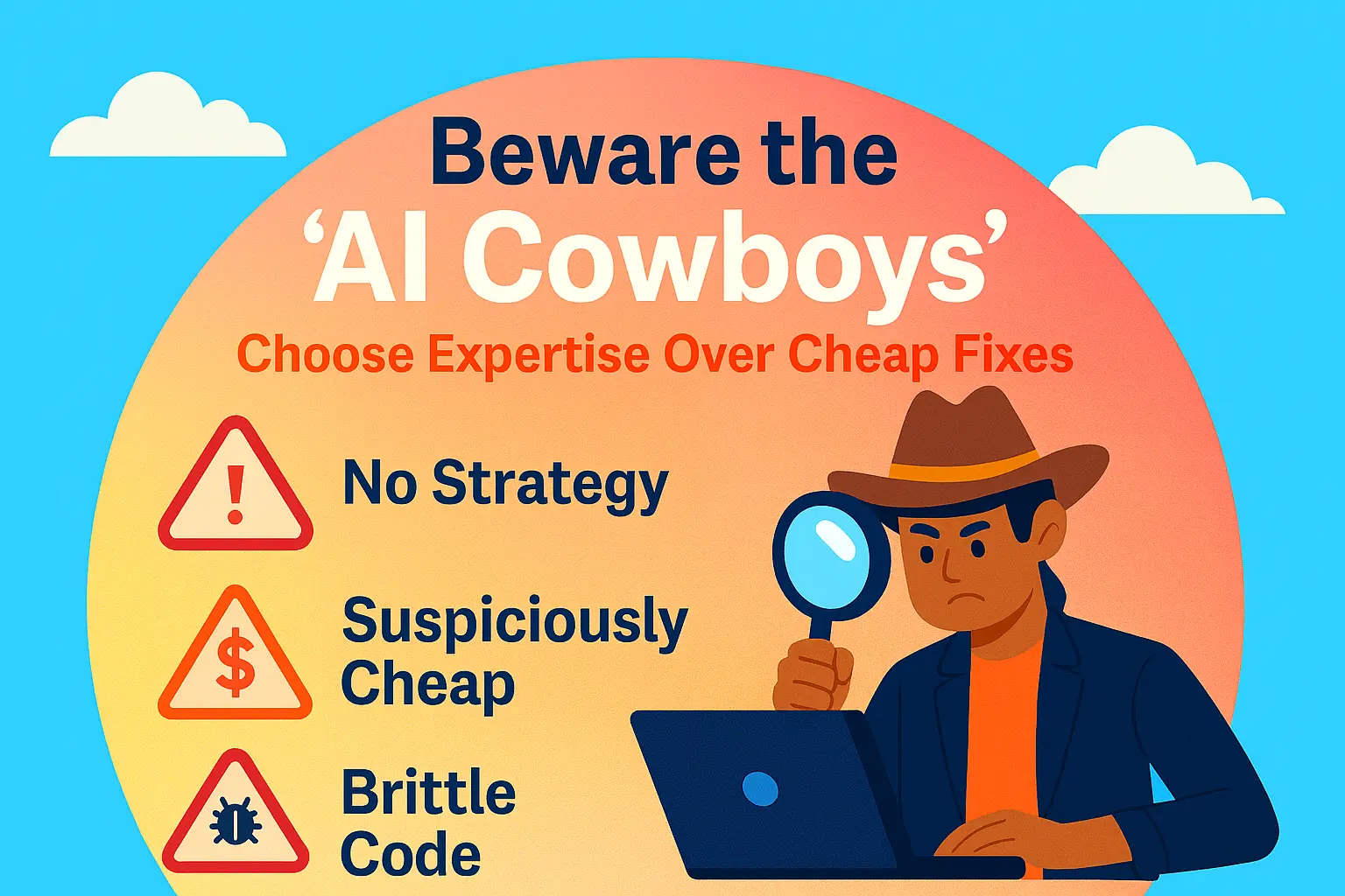 Beware the AI Cowboys - Choose Expertise Over Cheap Fixes
