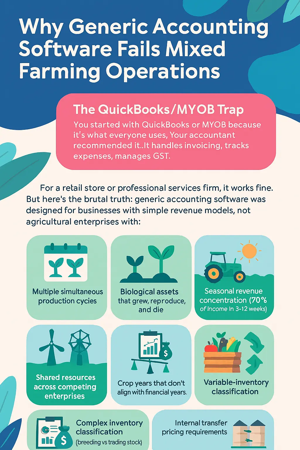 Why Generic Accounting Software Fails Mixed Farming Operations