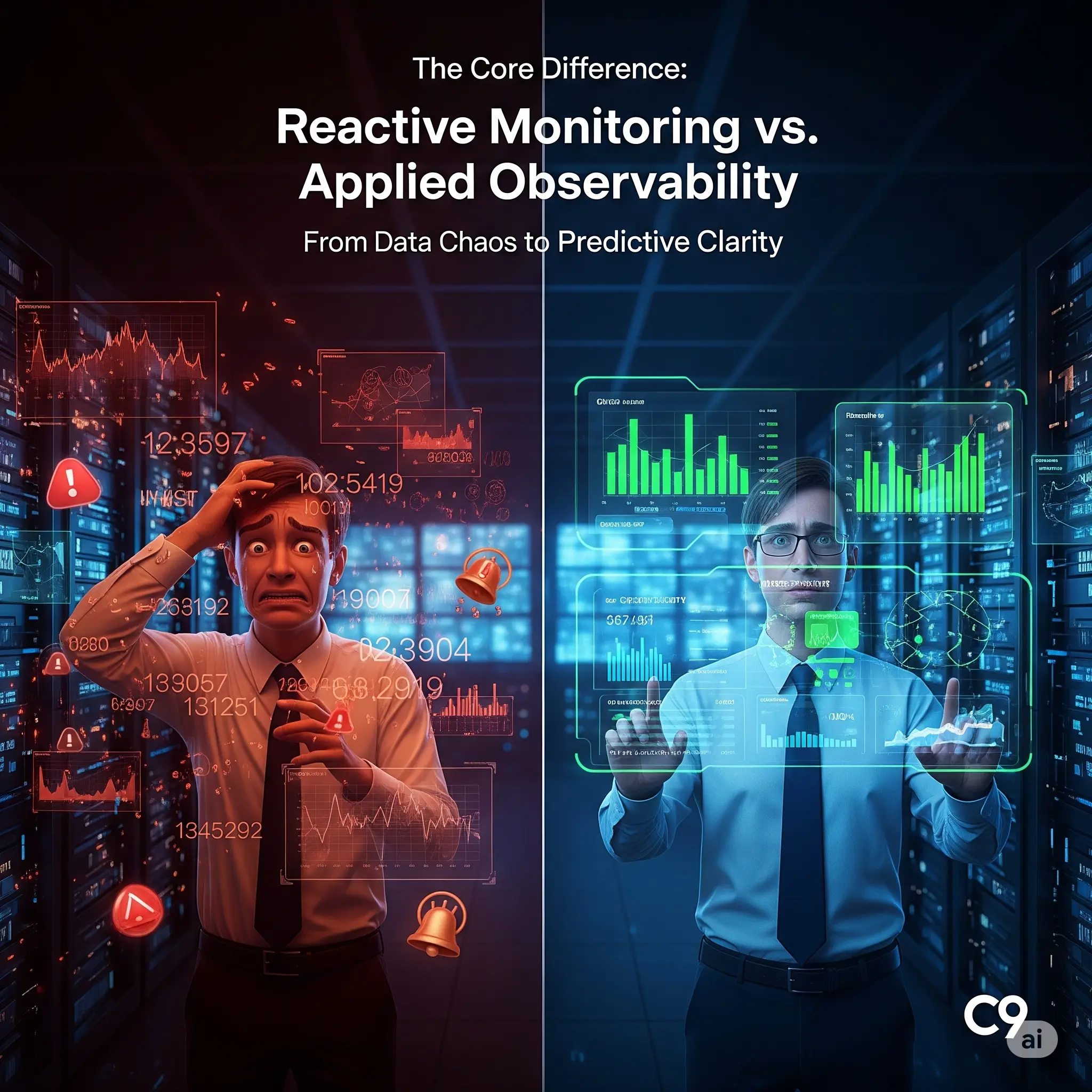 The Core Difference - Reactive Monitoring vs Applied Observability