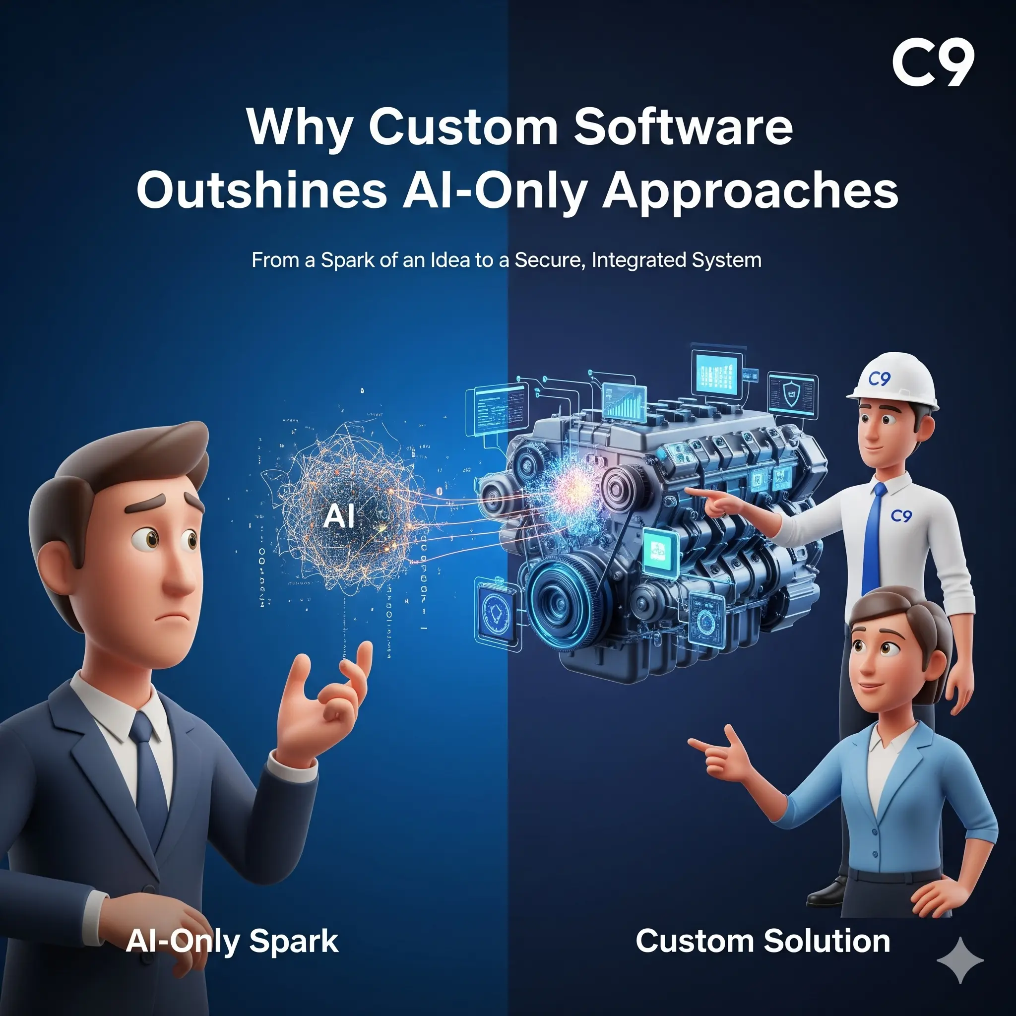 Why Custom Software Development Outshines AI-Only Approaches