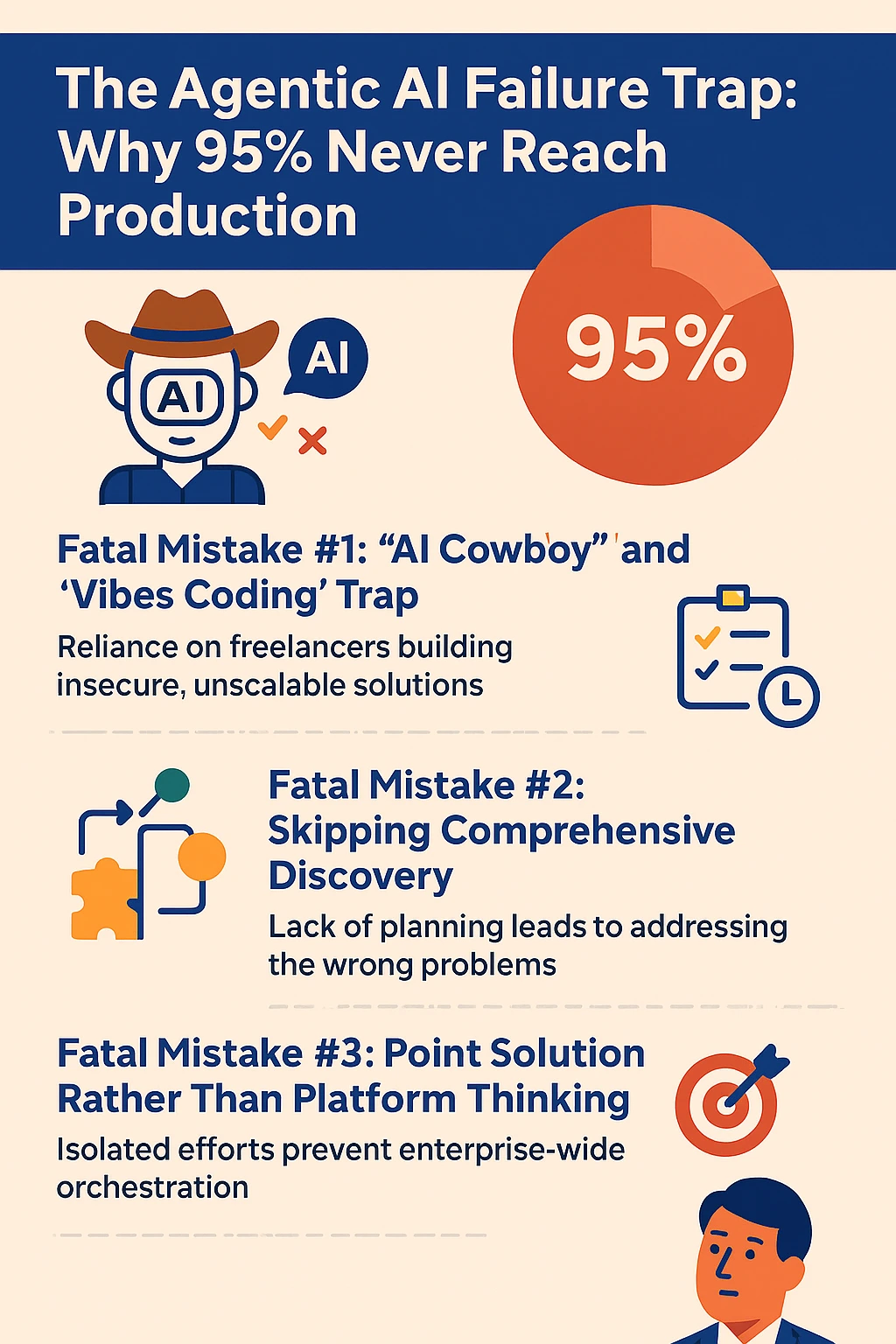 The Agentic AI Failure Trap - Why 95 Percent Never Reach Production