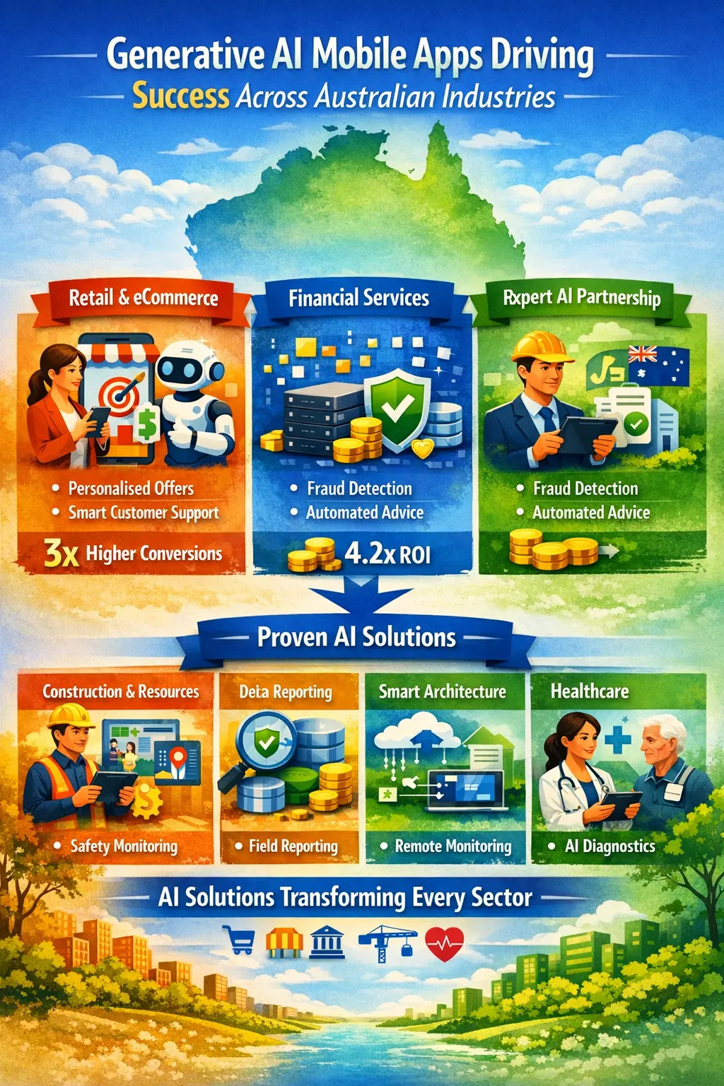 Generative AI Mobile Application Use Cases Across Key Australian Industries