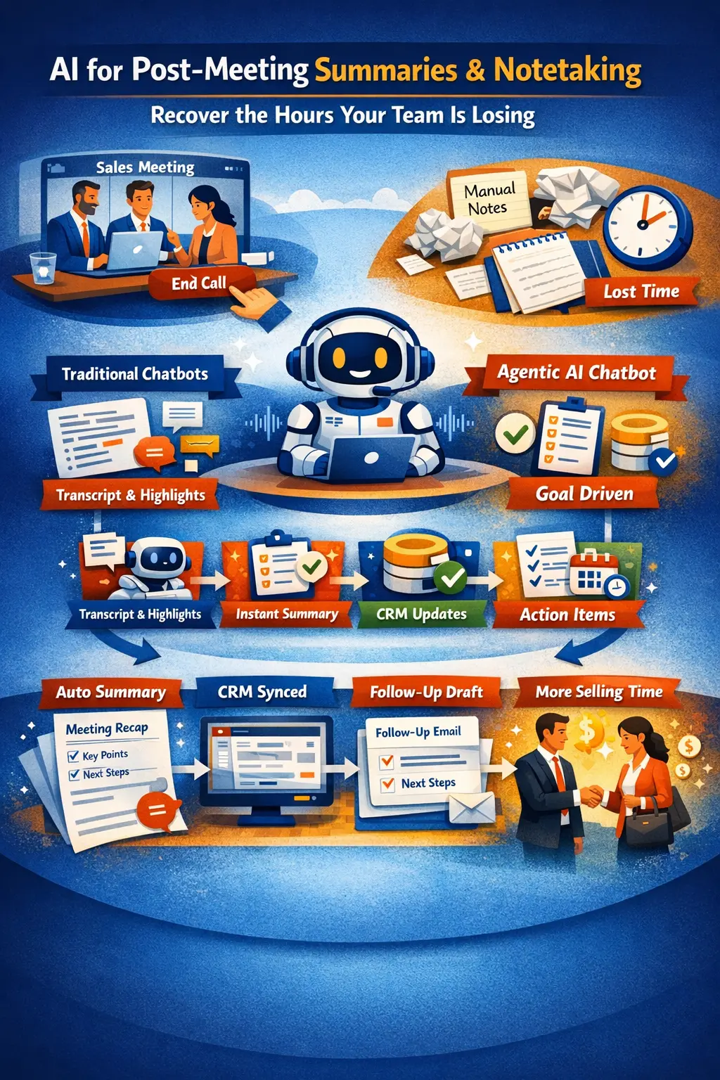 AI for Post-Meeting Summaries & Notetaking - Recover the Hours Your Team Is Losing