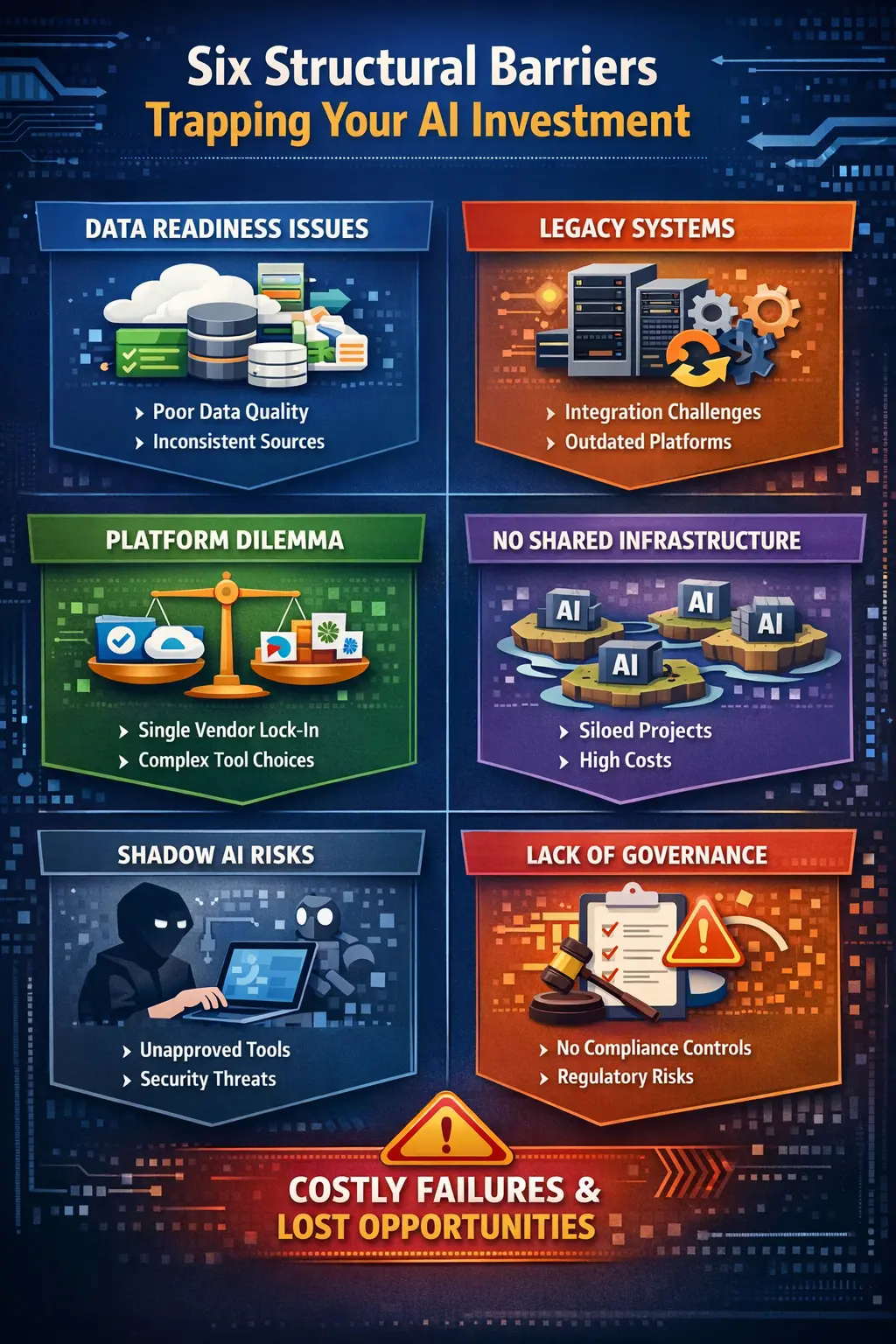 Six Structural Barriers Keeping Your AI Investment Trapped
