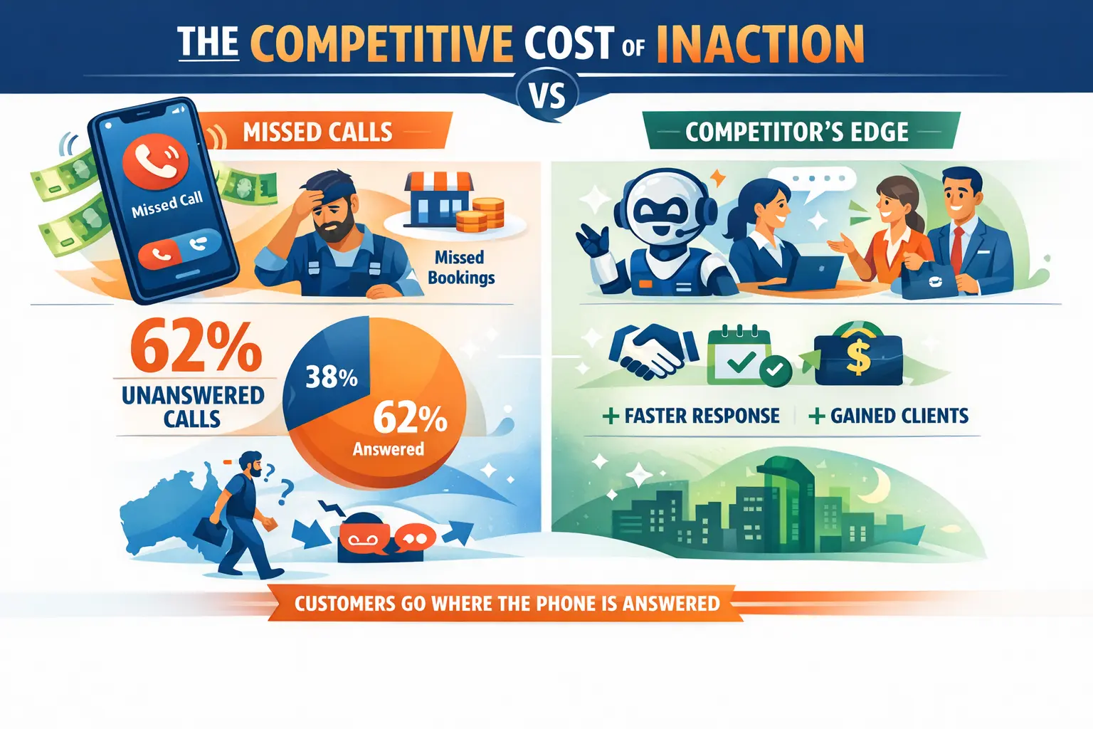 The Competitive Cost of Inaction