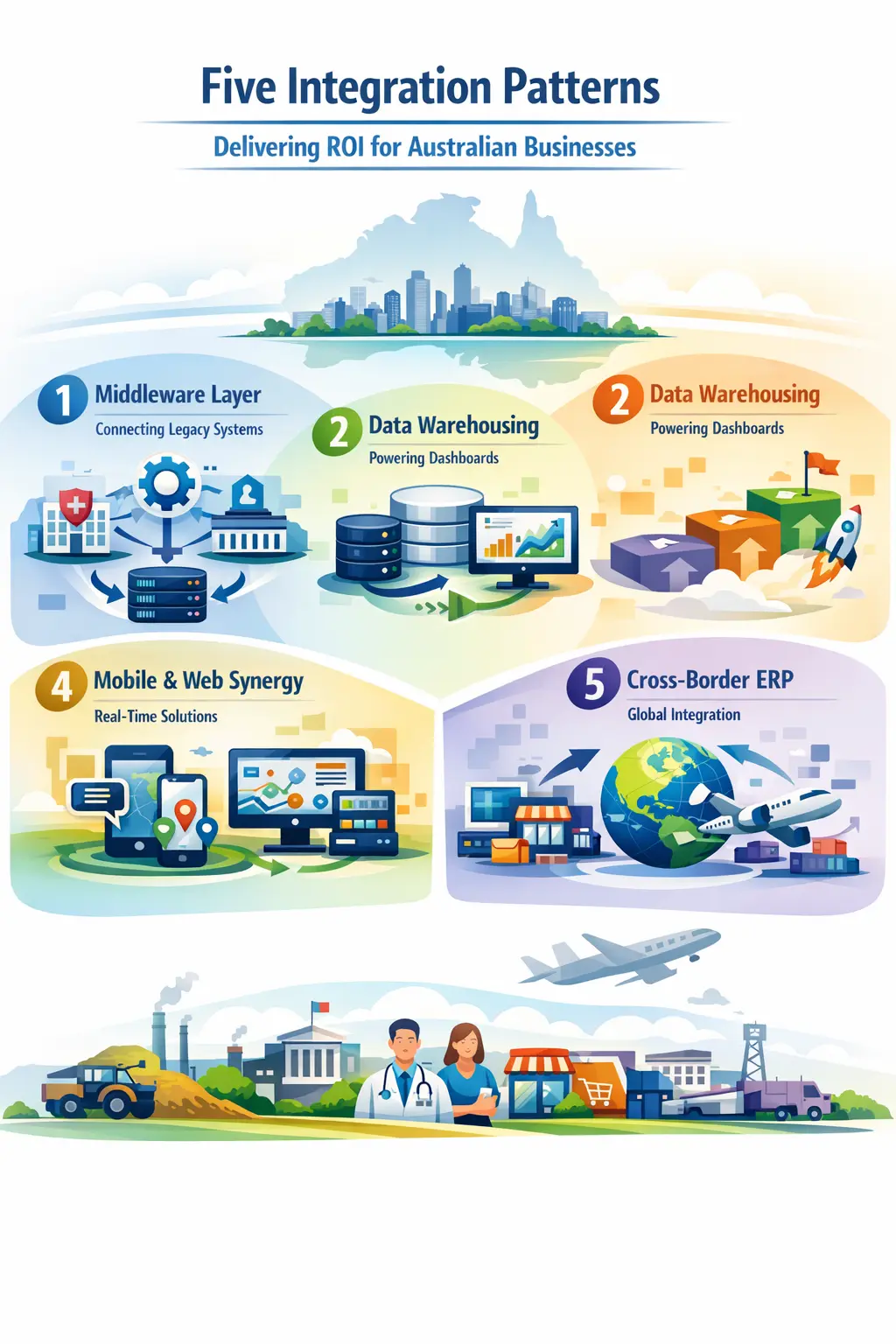 Five Integration Patterns That Consistently Deliver ROI for Australian Businesses