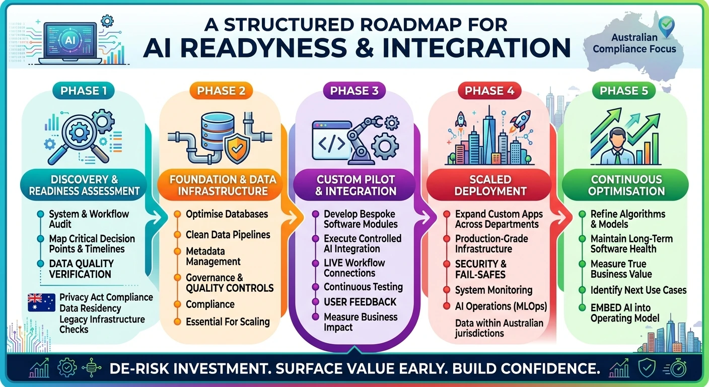 AI Implementation Strategy for Australian Businesses - A Practical Roadmap from Pilot to Production
